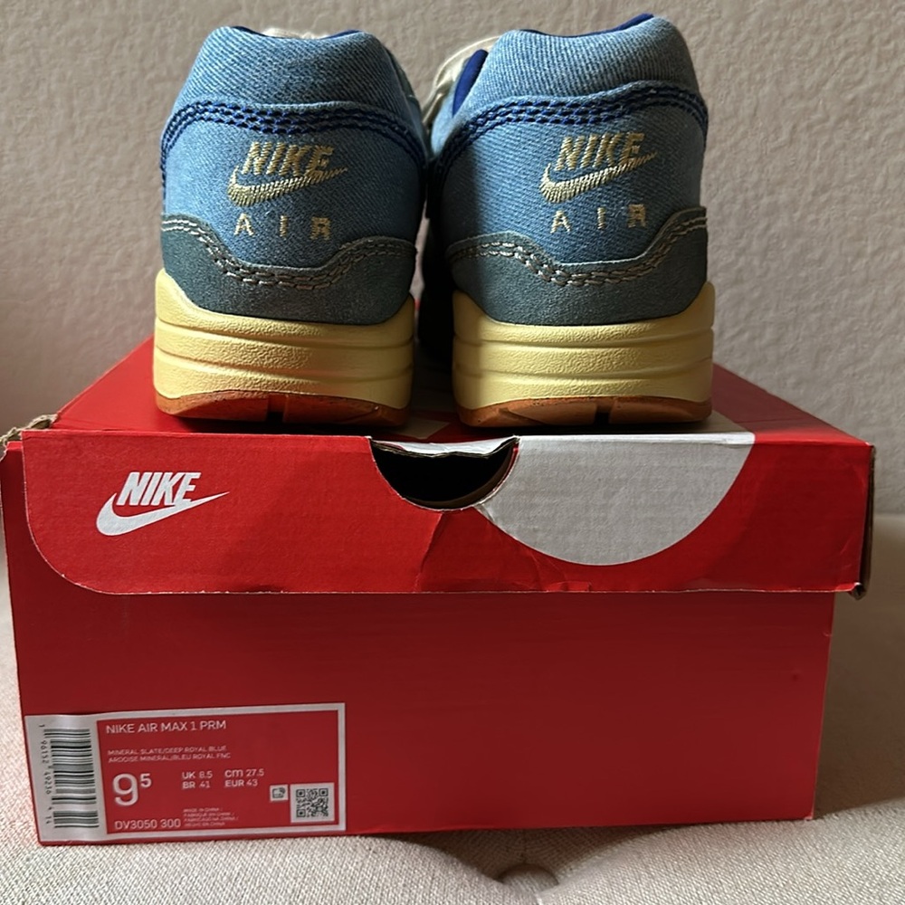 Nike Air Max 1 PRM “Dirty Denim”, Men’s Size 9.5 - Picture 2 of 6